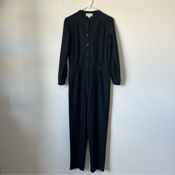 COMBINE DE FILLES Le Caro Jumpsuit Black Size Medium Office Wear Made in NYC - Picture 1 of 10